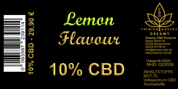 Dreamy - CBD Öl Lemon Flavour 10%