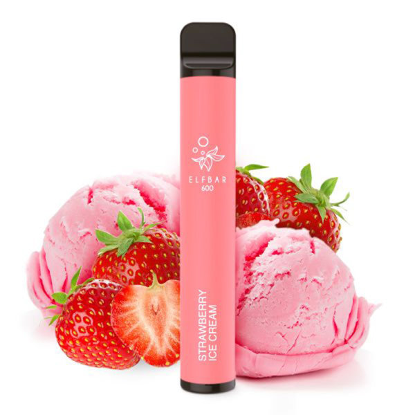 Elfbar 600 (Nikotinfrei) Strawberry Ice Cream ST