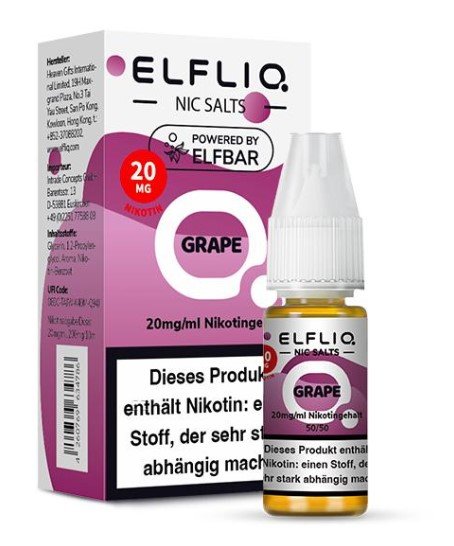 ELFLIQ by Elfbar - Grape 20mg Nikotinsalz Liquid
