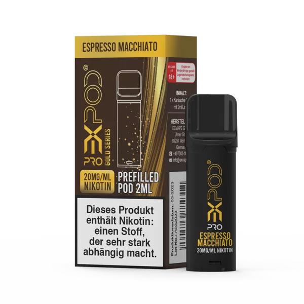 EXVAPE - Expod Pro Pod 20mg - Gold Series - Espresso Macchiato