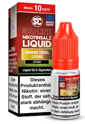 SC - Red Line Banana Swirl Cookie 10mg Nicsalt Liquid