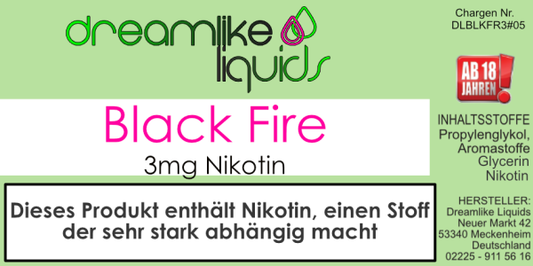 Dreamy Black Fire 3mg ST